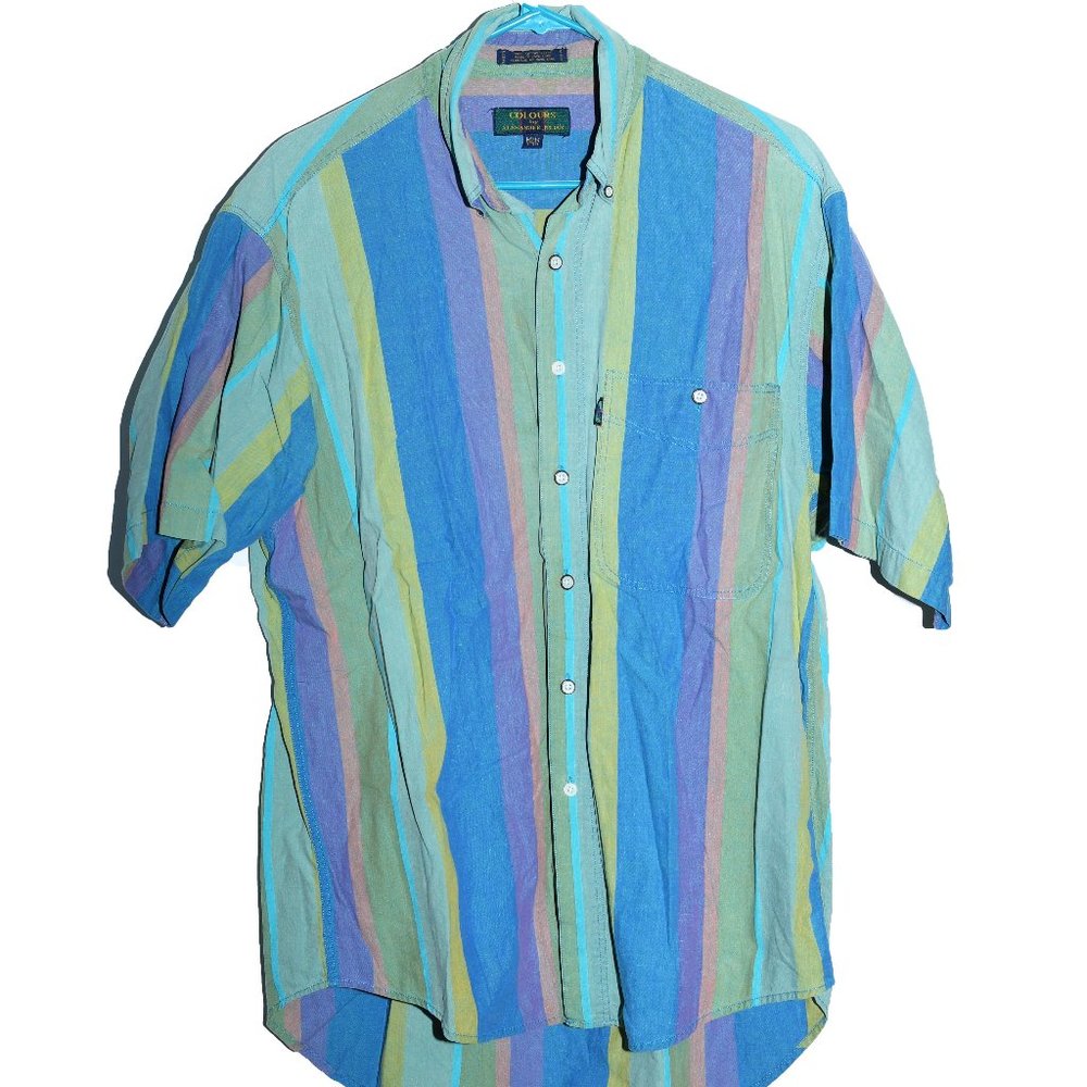 Vintage Colours by Alexander Julian Button Down Shirt Size Medium